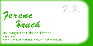 ferenc hauch business card